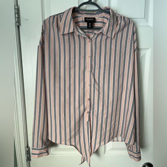 Heyton Large striped blouse, new without tags, pink and blue - Picture 2 of 6